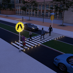 Solar Pedestrian warning system 2